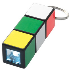 Брелок-фонарик "Кубик Рубика", пластик, металл