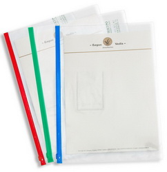 Папка на молнии с кармашком для визитки, 160 мкм, 3 цвета