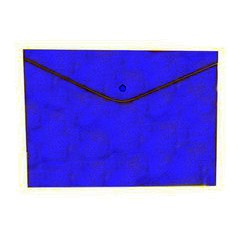 Папка-конверт на кнопке, 0,18мм, синий