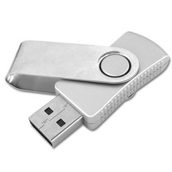 Флэш-карта USB,4Gb,пластиковый корпус с силикон. напылением и металл.клип, серебристый