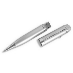 Ручка-флэш-карта USB, 2Gb,с лазерной указкой,металл, серебристый