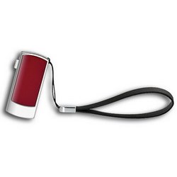 Флэш-карта USB с ланъярдом, 4GB, алюминий, пластик, красный