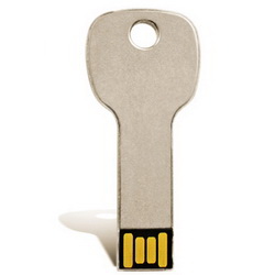 Флэш-карта USB, 4Gb Ключ, металл, в блистерной упаковке, серебристый