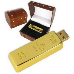 Флэш-карта USB Клад, 4Gb, в подарочной коробке в виде сундука, металл