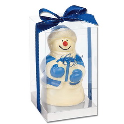 Шоколад фигурный Снеговик из белого шоколада, 300гр,в подарочной упаковке.