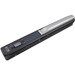 Сканер портативный для формата А4, разрешение 3,00/600 точек на дюйм, сохраняет информацию в формате JPG на карте памяти MicroSD (не комплектуется), с чехлом и USB-кабелем, цвет черный